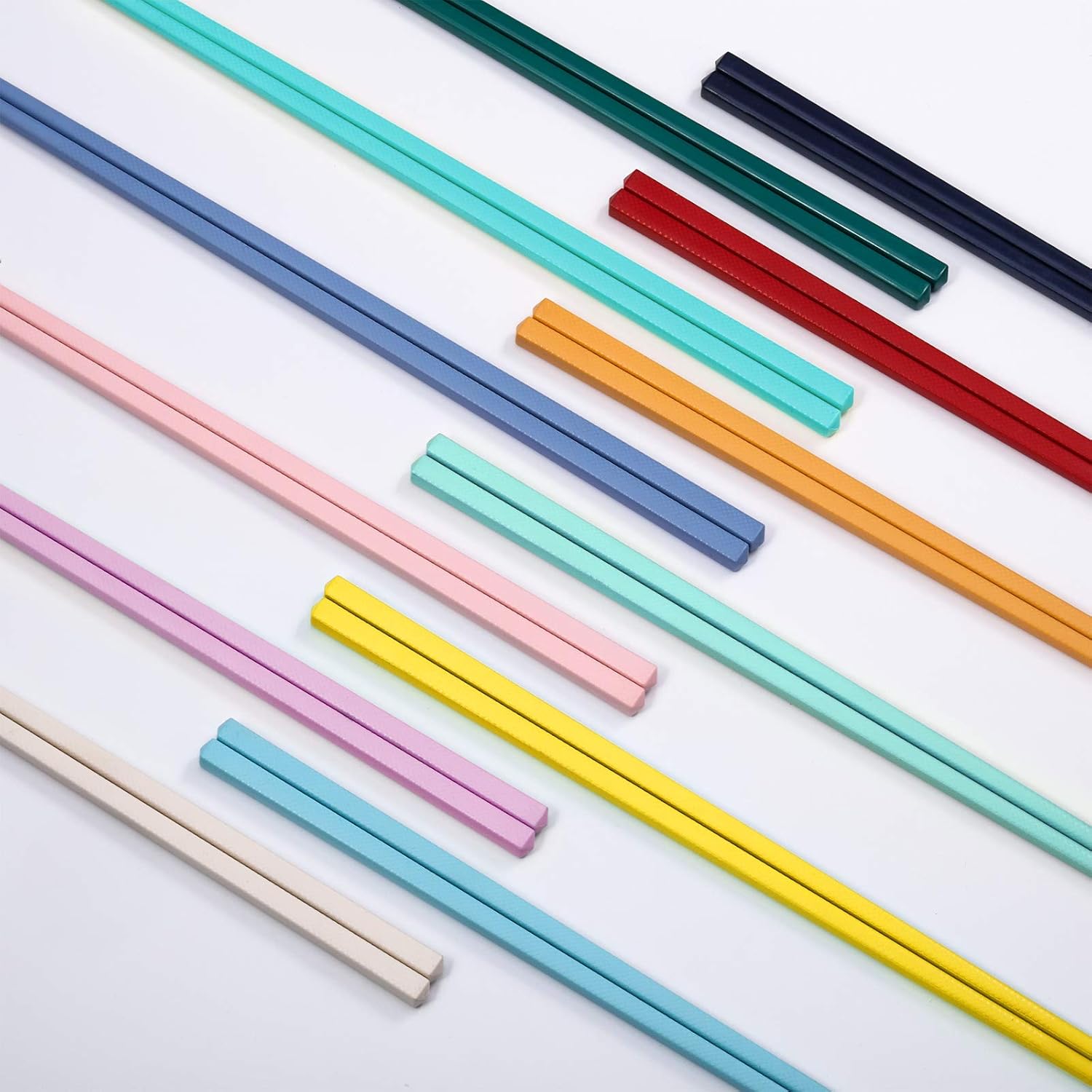 12 Pairs Colorful Chopsticks 9 Inch Reusable Fiberglass Chop Sticks Bulk Dishwasher Safe Lightweight Chopsticks Set Party Favor(Multicolor) - Image 2